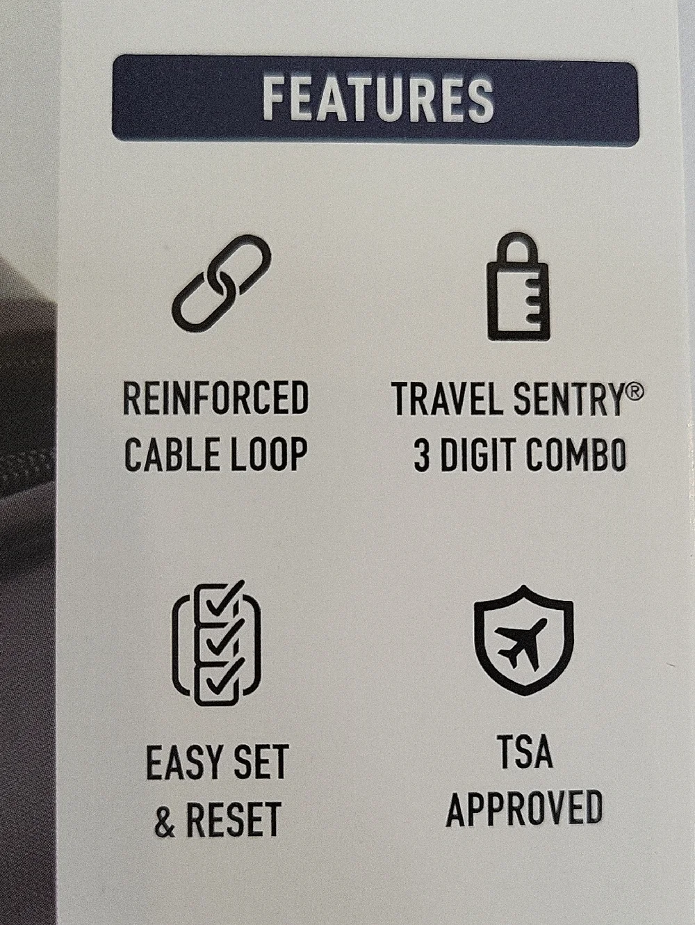 🪷3/$20🪷  NWT Brookstone Suitcase  Cable Lock Set BLACK TSA Approved 2-Pack Set